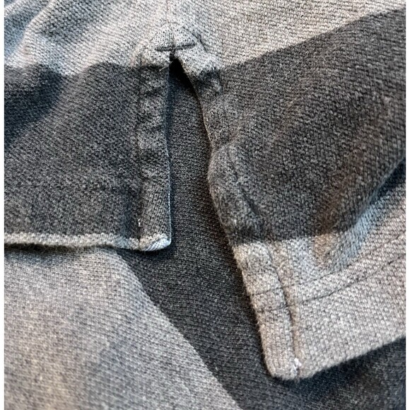Tommy Hilfiger Men's Polo Shirt Size XXL Striped Black and Gray Preppy Casual - Picture 6 of 8